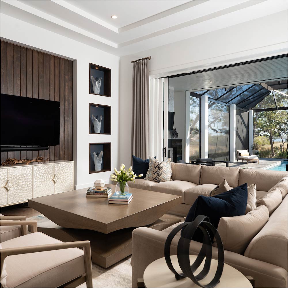 Great Room - Work with AR Homes® Florida custom home builders to build your dream home.